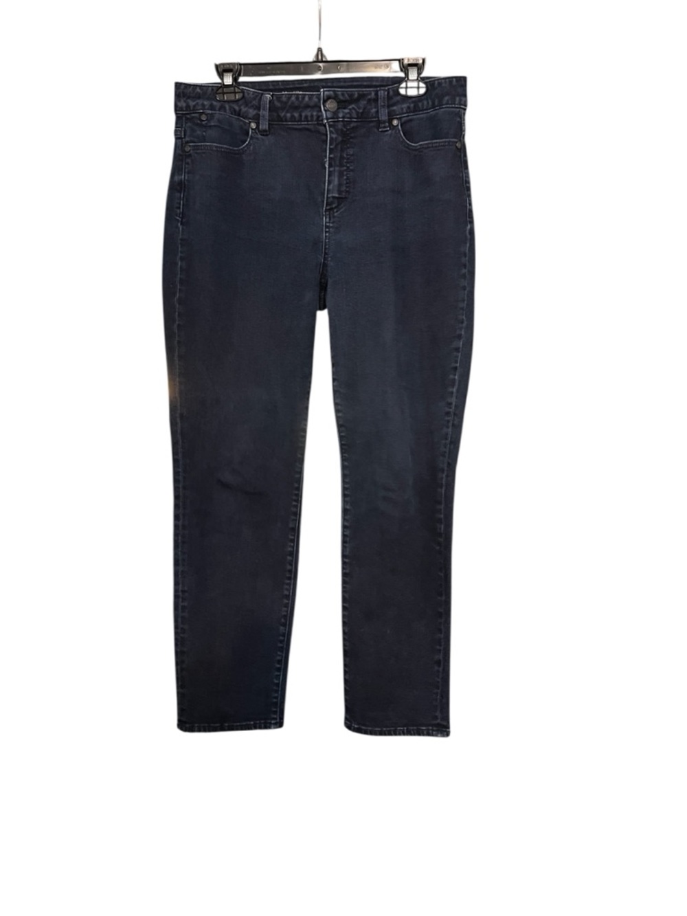 Talbots Womens Heritage Ankle Jean Size 12P Dark Wash Preppy Casual  Basic